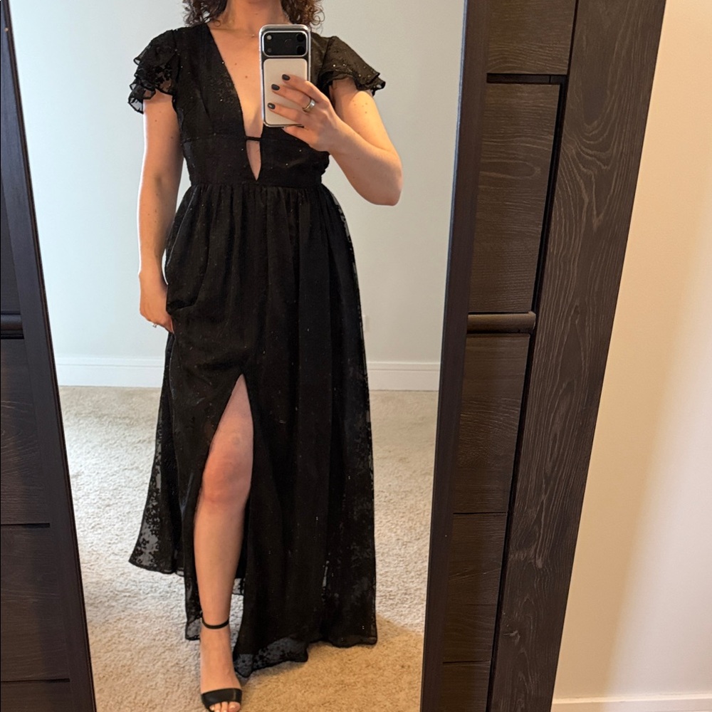 Aidan by Aidan Mattox Black Maxi Dress